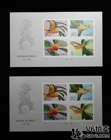 Lot176-134 1995-6桂花無(wú)齒M2枚 新